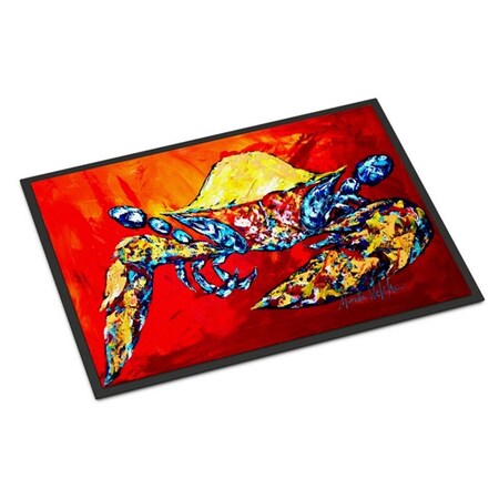 Carolines Treasures Bring it on Crab in Red Indoor or Outdoor Mat, 18 x 27 in. MW1208MAT